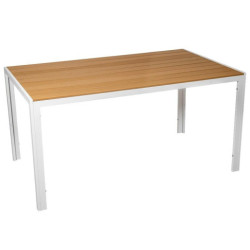 Mesa blanco y natural