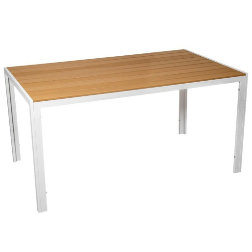 Mesa blanco y natural