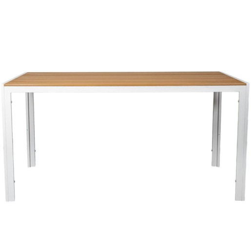 Mesa blanco y natural