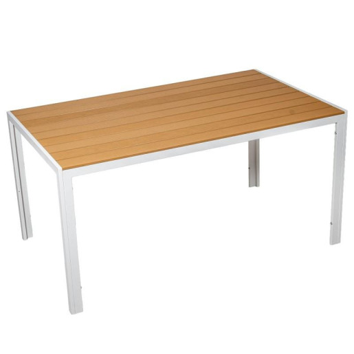 Mesa blanco y natural