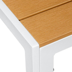 Mesa blanco y natural