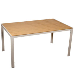Mesa crema y natural