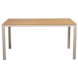Mesa crema y natural