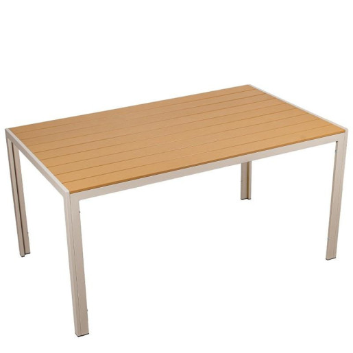 Mesa crema y natural