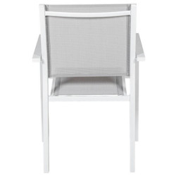 Silla blanco y gris