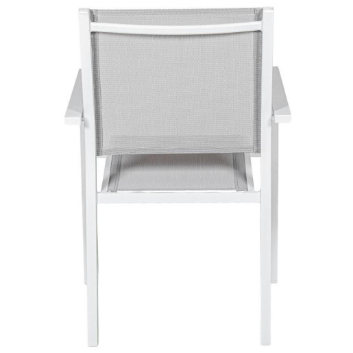 Silla blanco y gris