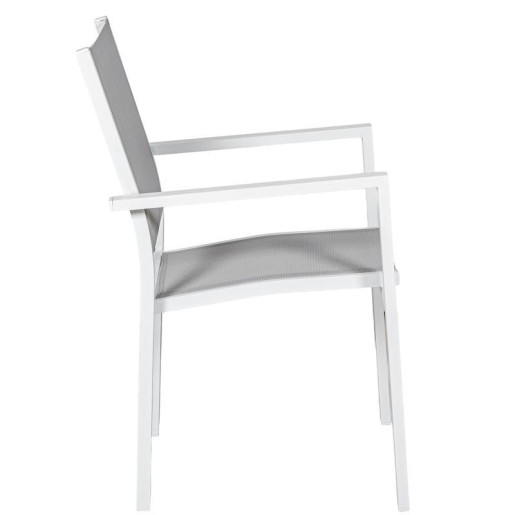 Silla blanco y gris