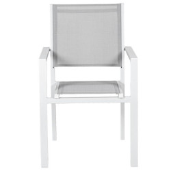 Silla blanco y gris