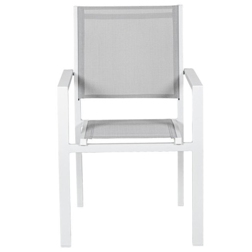 Silla blanco y gris