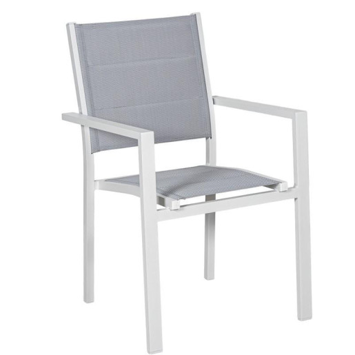 Silla blanco y gris