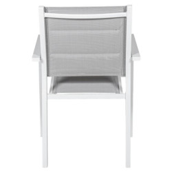 Silla blanco y gris