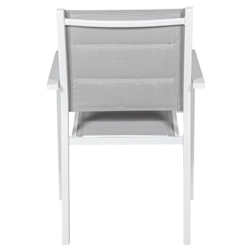 Silla blanco y gris