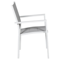 Silla blanco y gris