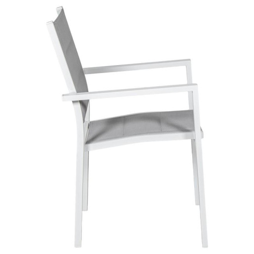 Silla blanco y gris