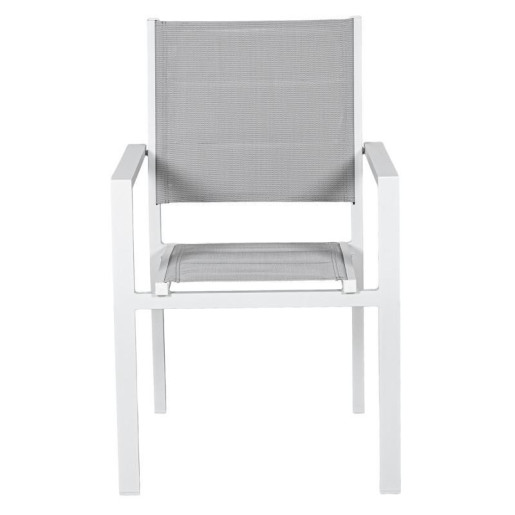Silla blanco y gris