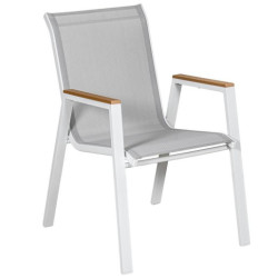 Silla blanco y gris