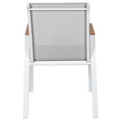 Silla blanco y gris