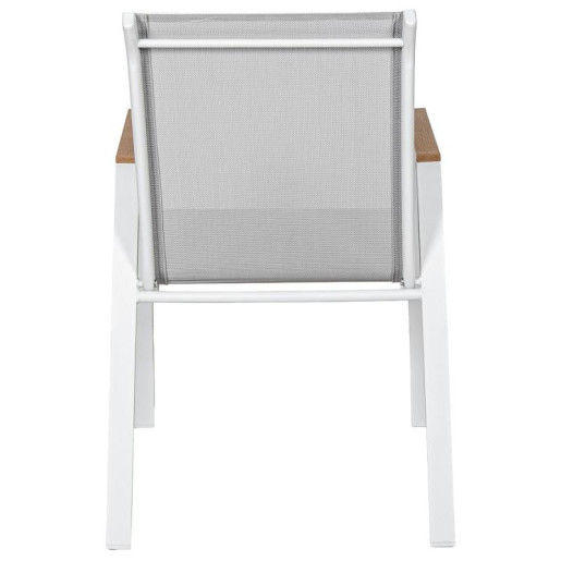Silla blanco y gris