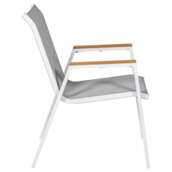Silla blanco y gris