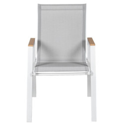 Silla blanco y gris