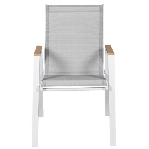 Silla blanco y gris
