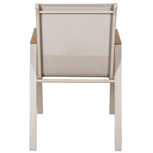 Silla crema y natural