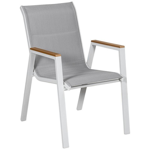 Silla blanco y gris