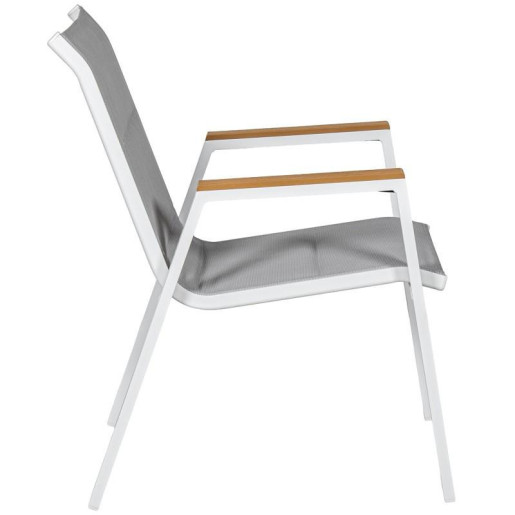 Silla blanco y gris