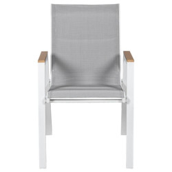 Silla blanco y gris