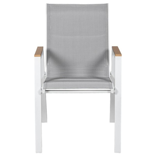 Silla blanco y gris