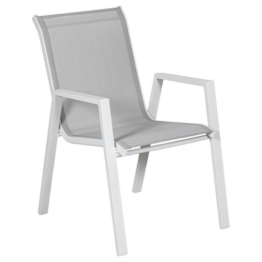 Silla blanco y gris