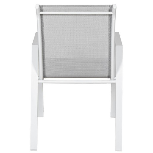 Silla blanco y gris