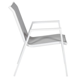Silla blanco y gris