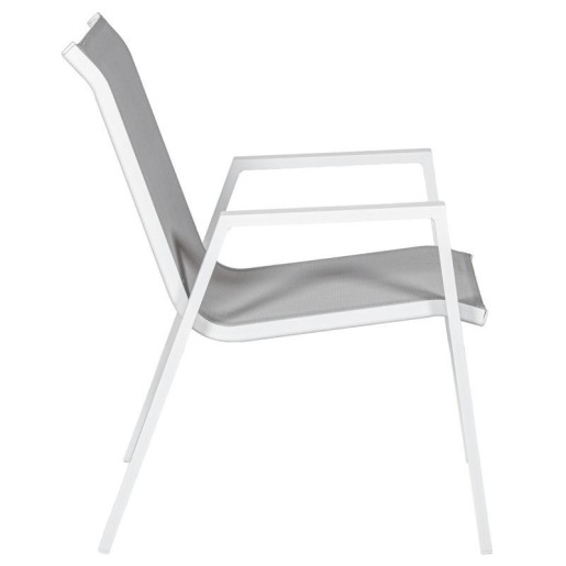 Silla blanco y gris