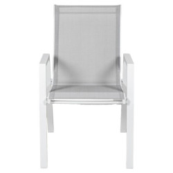 Silla blanco y gris