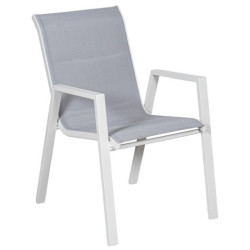 Silla blanco y gris