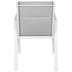 Silla blanco y gris