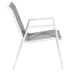 Silla blanco y gris