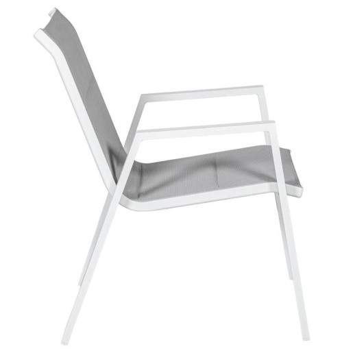 Silla blanco y gris