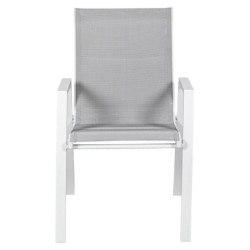 Silla blanco y gris