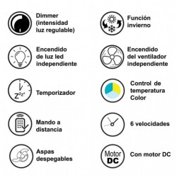Ventilador siroco blanco y natural
