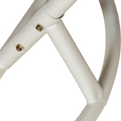 Silla colgante blanco y natural