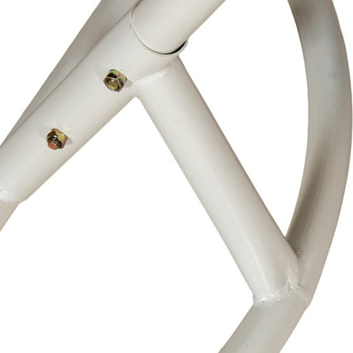 Silla colgante blanco y natural