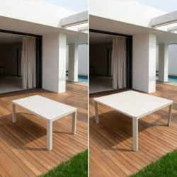 Mesa extensible crema