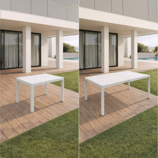 Mesa extensible blanco