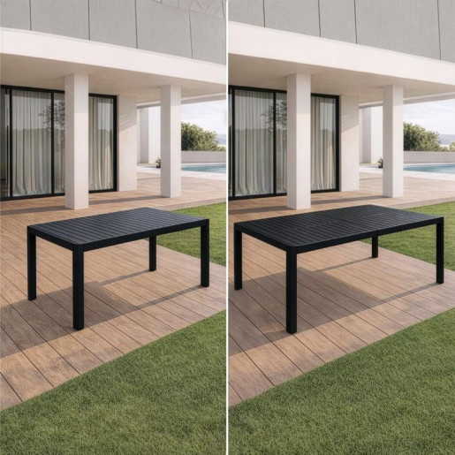 Mesa extensible antracita