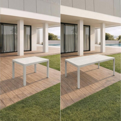 Mesa extensible crema