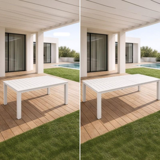 Mesa extensible blanco