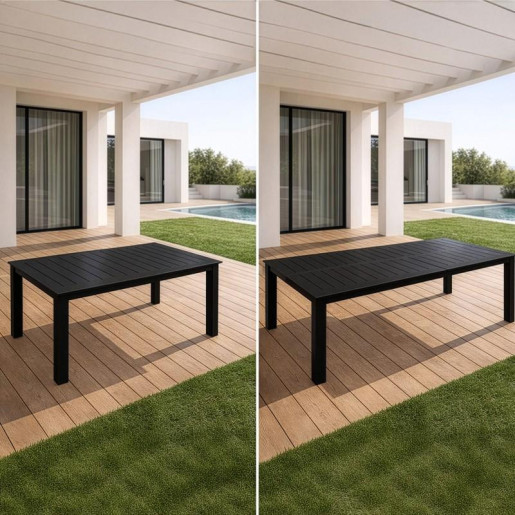 Mesa extensible antracita