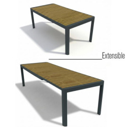 Mesa extensible antracita